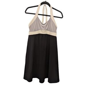 Susana Monaco Halter Neck Color Block Athletic Mini Dress Size Large Y2K‎